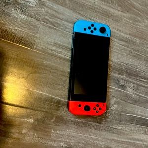 Nintendo switch, red and blue controllers